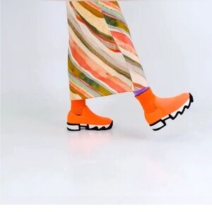 iRi WES I orange black white  Low Top Sneaker platform funky 8.5 38.5 nylon